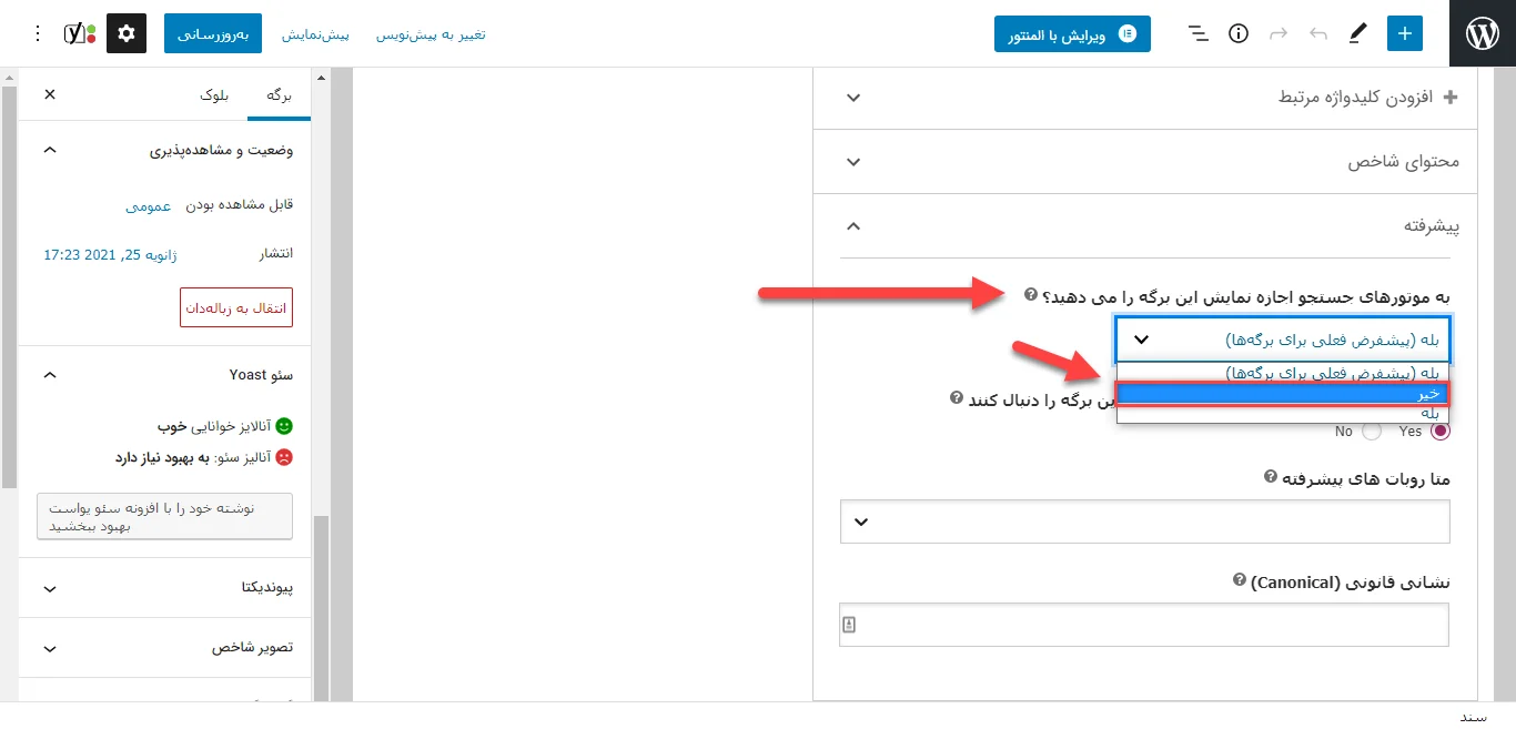 فعالسازی افزونه Yoast SEO